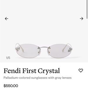 Fendi Gold Rimless Glasses